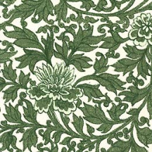 Green Mixed Floral Italian Paper ~ Tassotti
